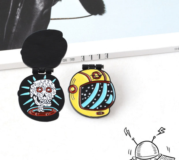 Flip drip brooch