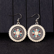 Round drip earrings