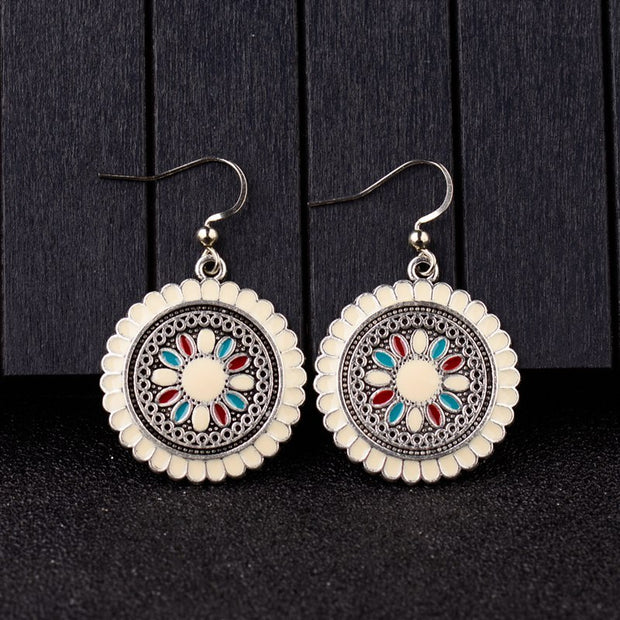 Round drip earrings