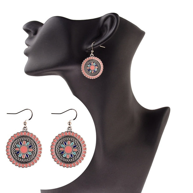 Round drip earrings