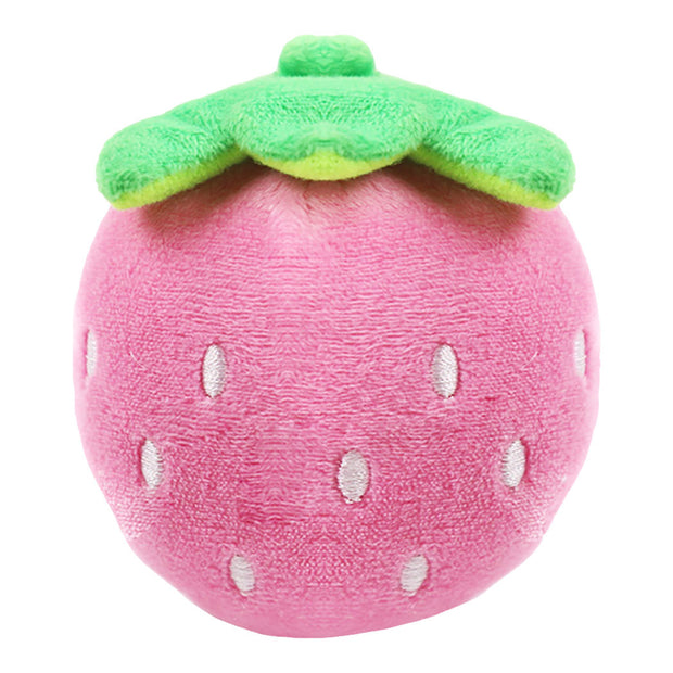 Embroidery Red Strawberry Powder Strawberry Pet Vocal Plush Toy Dog Toy Cat Toy Pet Supplies