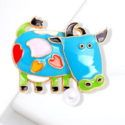 Cow alloy drip corsage