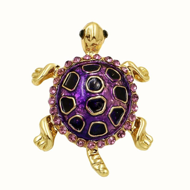 Tortoise drip brooch
