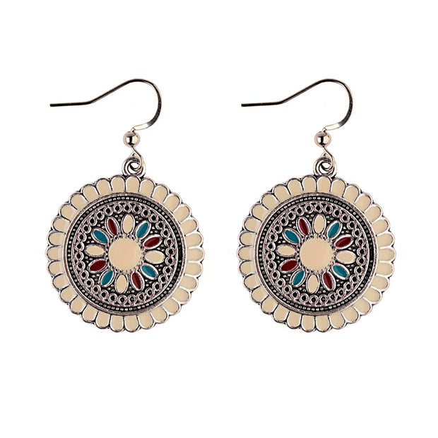 Round drip earrings