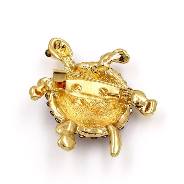 Tortoise drip brooch