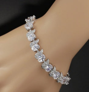 Exquisite Rainbow Mystic & White Chain Bracelet