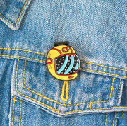 Flip drip brooch