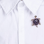 Tortoise drip brooch
