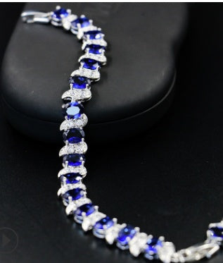 Exquisite Rainbow Mystic & White Chain Bracelet