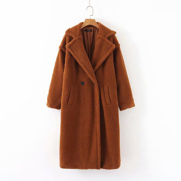 Street style lamb wool coat