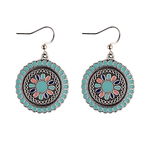 Round drip earrings