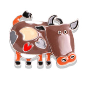 Cow alloy drip corsage
