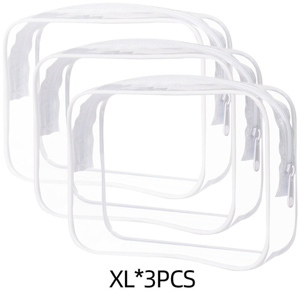 PVC Transparent Makeup Bag, Semi-transparent PVC Bag, Portable Storage Bag, Labubu Bag