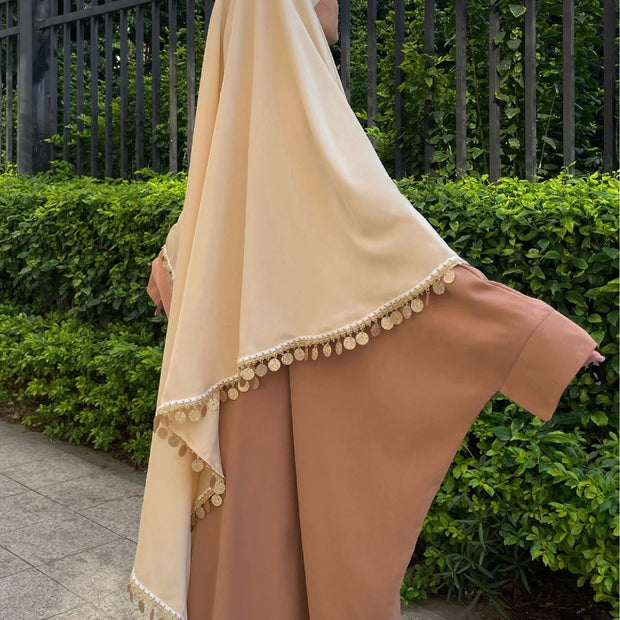 Solid Color Single-layer Double-layer Three-layer Sequined Tassel Headscarf