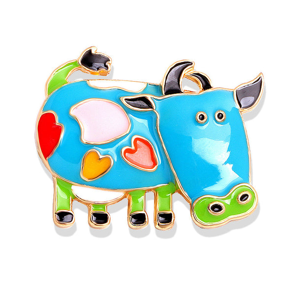 Cow alloy drip corsage