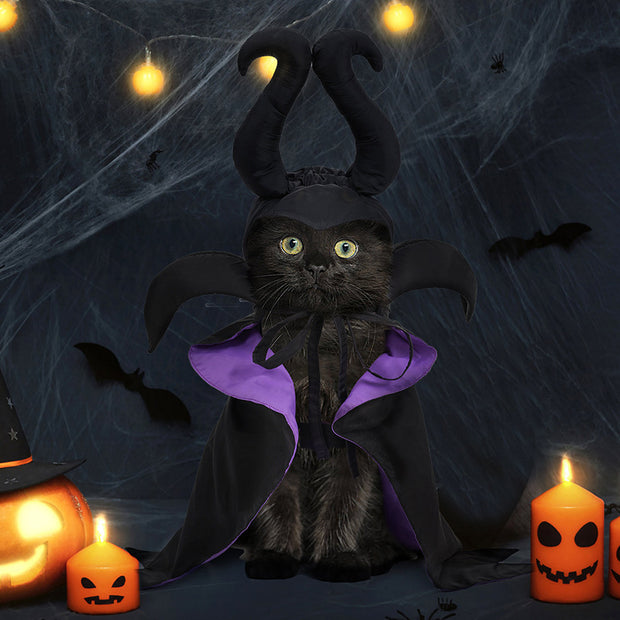 Halloween Dog Cloak With Hat Pet Clothing