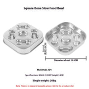 Non-slip Anti-choke 304 Stainless Steel Pet Slow Feeding Bowl