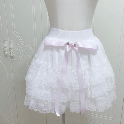 Layers Of Lace Gauze Cake Skirt